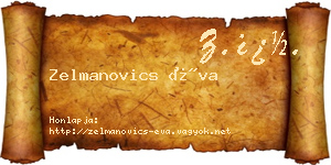 Zelmanovics Éva névjegykártya